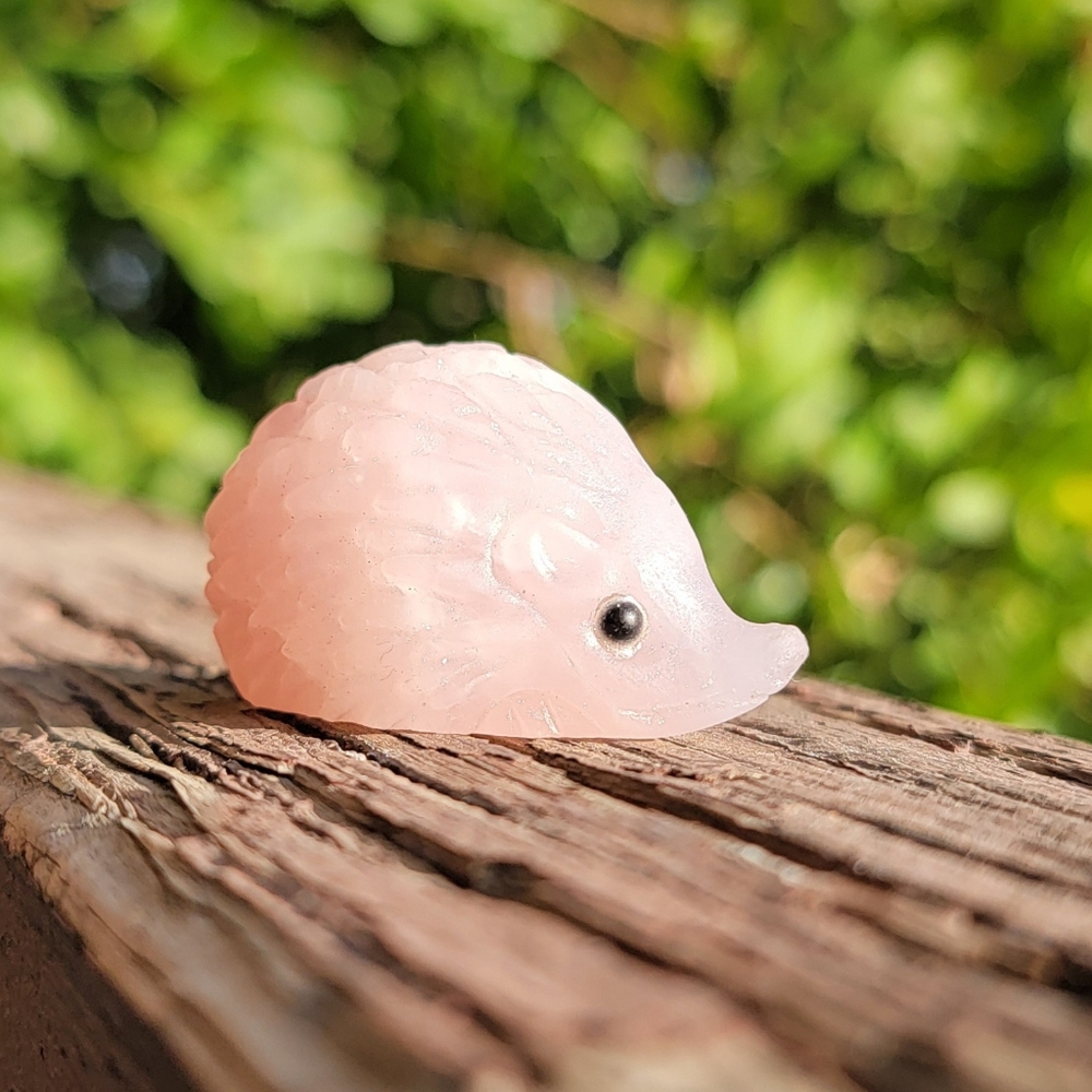 SOLD ❌️ NEW 1.3" ROSE QUARTZ HEDGEHOG